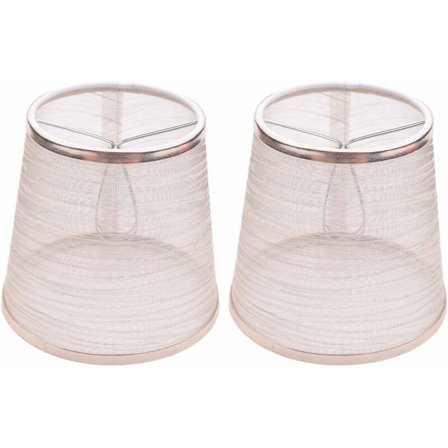 Pakke med 2 gasbindklips lampeskjermer for vertikal vegglyseskjerm (gull)