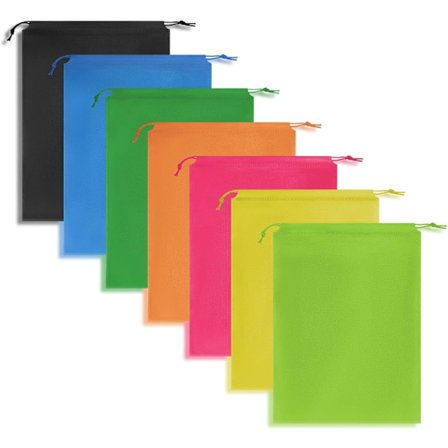 7-osainen matkakengän säilytyspussi, pölytiivis kengän säilytyspussi, kannettava keskikokoinen kenkien säilytyspussi, ei-kudottu pölytiivis nyörillä 