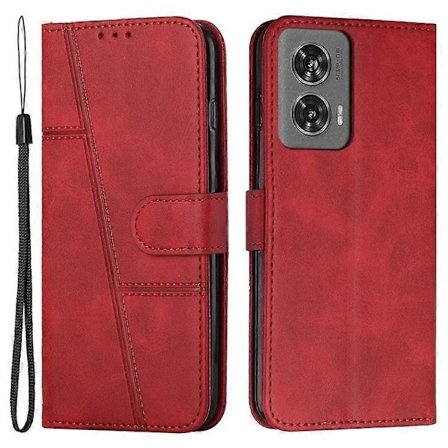 Kompatibelt Skal för Motorola Edge 50 Fusion 5G PU Läder Plånbok Magnetlås Telefonskal