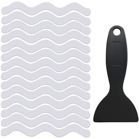 48 stk. skridsikre klistermærker, skridsikre klistermærker til badekar