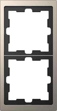 Schneider Electric MTN4020-6550 Kombinasjonsramme 2-roms, metall Grafitt, Strømbrytere & vegguttak