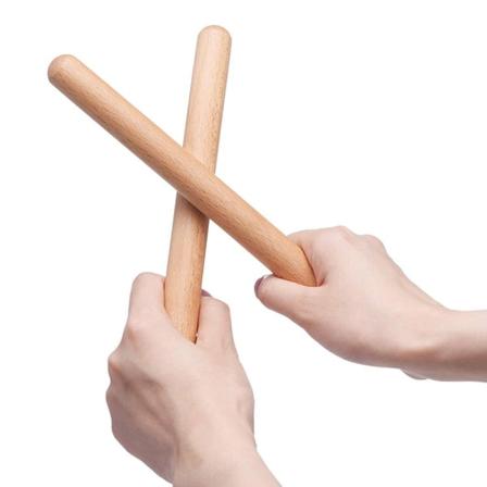 1 Par Træklaver Musikalsk Percussion Instrument Naturlig Rhythmestokke