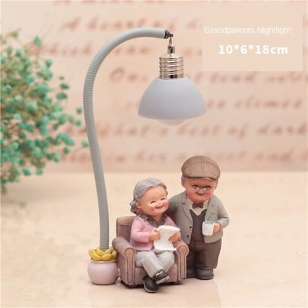 Lovers Par Ornamenter Figurer Craft Night Light A A