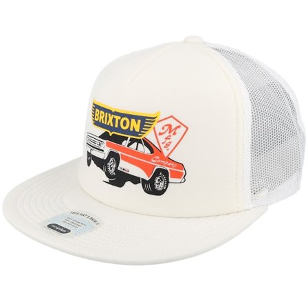 Brixton - White - trucker - Cap - Barona Hat Off White/Off White Trucker - Hatstore
