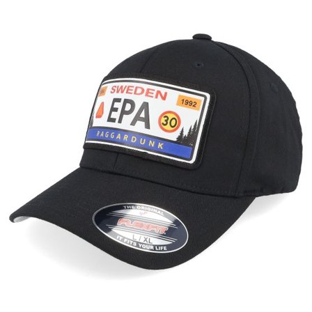 Iconic - Svart flexfit Keps - Epa Registreringsskylt Black Flexfit @ Hatstore