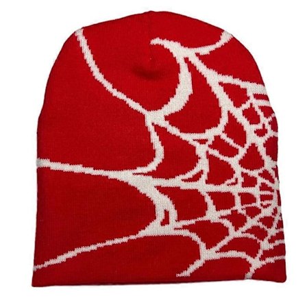Y2k Hue Spider Web Hat Y2k Strikket Hue Skullies Hue Spider Web Hue Baggy Slouchy Hue Hovedbeklædning Skull Cap