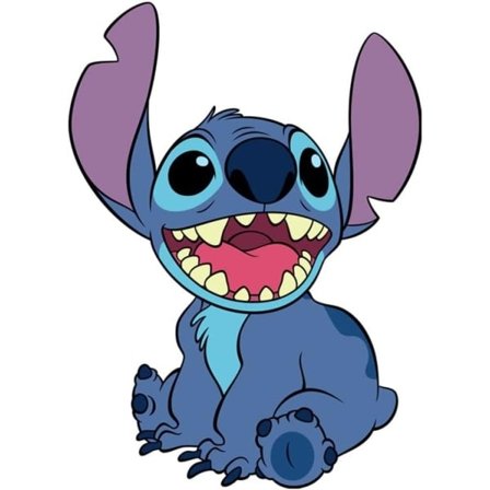 Stitch seinätarra, lasten sarjakuva makuuhuoneen tausta Wa