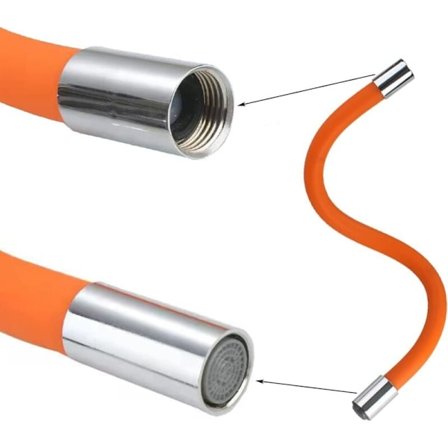 Fleksibel kjøkkenkran slange Kjøkkenkran Forlengelse Spray Slange Anti-sprut Kranforlenger Roterbar 360 Graders Kranforlenger (30cm)