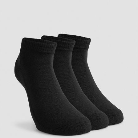 ICANIWILL Ankle Socks 3-pack, Black