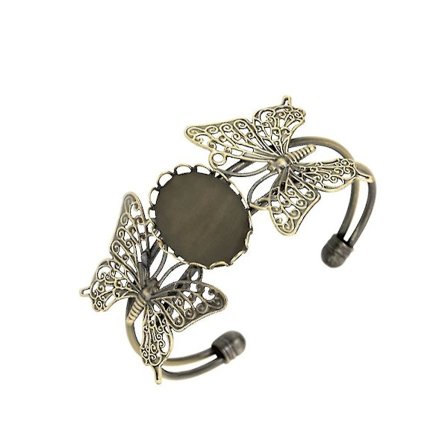 1 stk DIY Legering Base Holdbar Hul Butterfly Delikat Armbånd Smykker Tilbehør Circlet Base