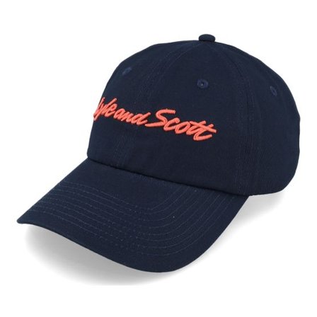 Lyle & Scott - Svart unconstructed Keps - Script Embroidery Baseball Cap Dark Navy Dad Cap @ Hatstore
