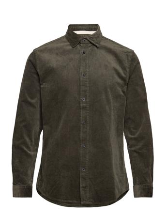 Akleif Corduroy Shirt Khaki Anerkjendt
