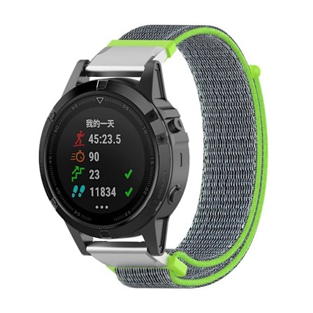 Nylonarmband Garmin Fenix 5/5 Plus/6/6 Pro Grön