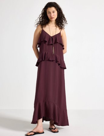 Lindex Dress Sabrin - Burgundy - XS