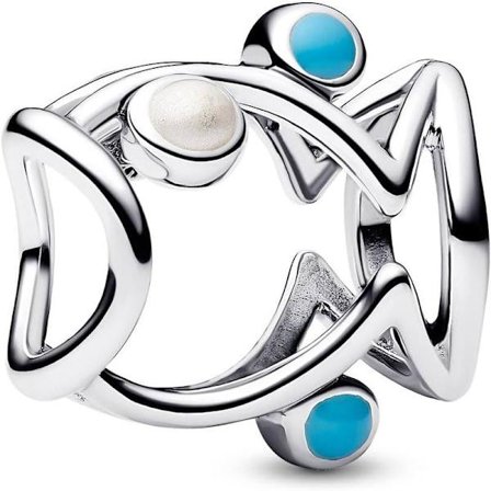 PANDORA Moments 793819C01 - Berlock i sterlingsilver med fisk, kompatibel med Moments