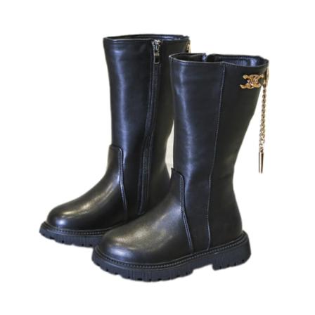 Kids Fashion Sido Zipper Mid Calf Boots Vattentät Ridkänga