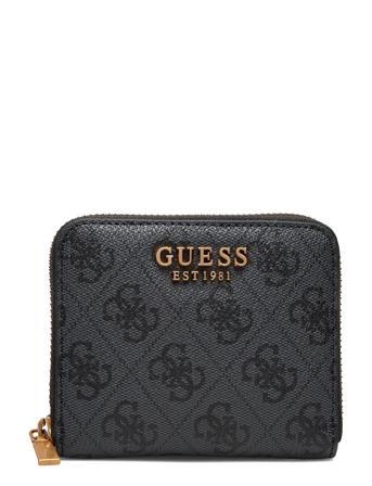 Ginevra Logo Slg Sml Zip Arnd Bags Card Holders & Wallets Wallets Svart GUESS