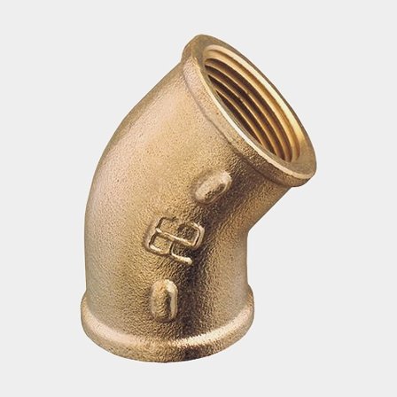 Putkikulma Guidi 45° Elbow Female/Female, messinki, kulma 45°, 1 1/4" G (BSP) (sisäkierre) - 1 1/4" G (BSP) (sisäkierre)