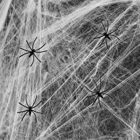 Halloween Spindelnät Vit 200g - Partyninja.se