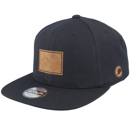 Moomin - Černá snapback Kšiltovka - "Lovers Engraved Patch Black Snapback " @ Hatstore