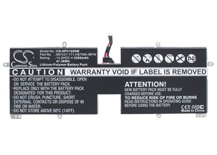 Batteri till Notebook, Bärbar dator för HP Spectre XT TouchSmart 15-4000eg, TPN-C105 m.fl.