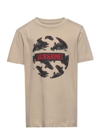 Jjramp Tee Ss Crew Neck Jnr T-shirt Beige Jack & J S
