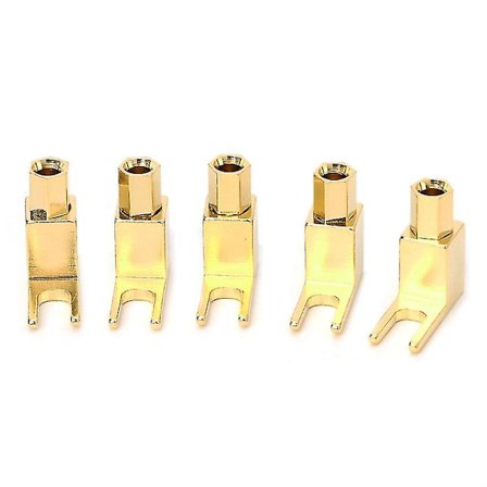 Banan till spade adapter pluggar Y-typ högtalarkabelkontakt