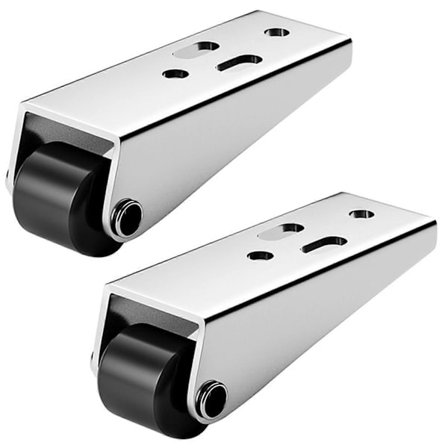 2 STK Kraftige Sidemonterede Hjulsæt til Skabe, Borde, Møbler, Støjsvag og Smidig Glidning, Nem Installation, Skridsikker Lastbærende [DB]