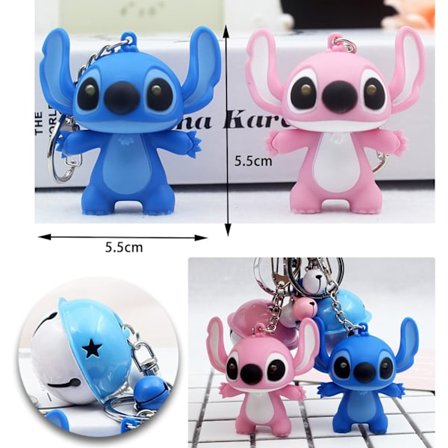 Sett med 2 Stitch nøkkelringer, Lilo og Stitch nøkkelring, Stitch nøkkelring