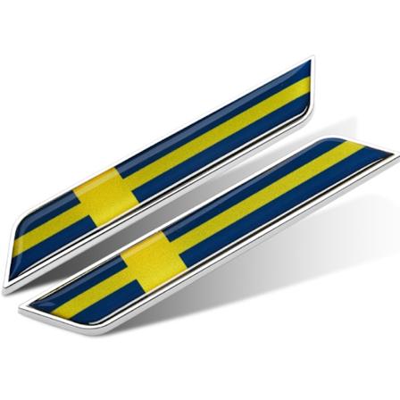 Bilsidesklistermærke tysk italiensk metalbladplade 3d tredimensionelt kreativt reb blok klistermærke(Sverige (Sølv))to par