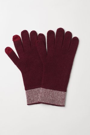 Soft Goat - Ski Gloves - Cashmere gloves - One Size - Dark Red
