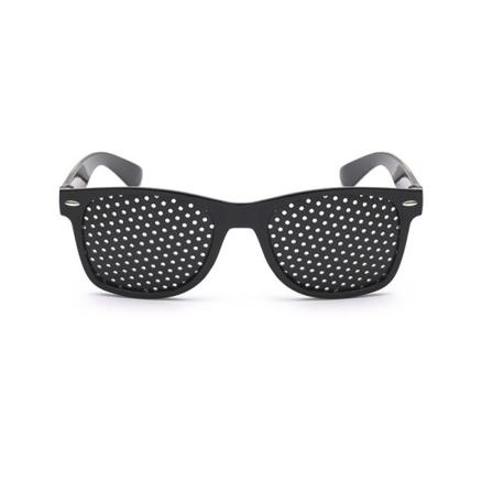 2 stk. Pinhole-briller til forbedret syn, sort unisex