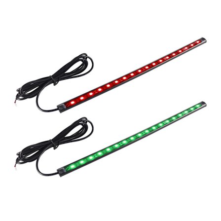 Marine Båt LED Navigation Stern Bow Lights Vattentät Båt Kajak Styrbord Vattenfarkost 12V DC Red and Green Stripe Kit
