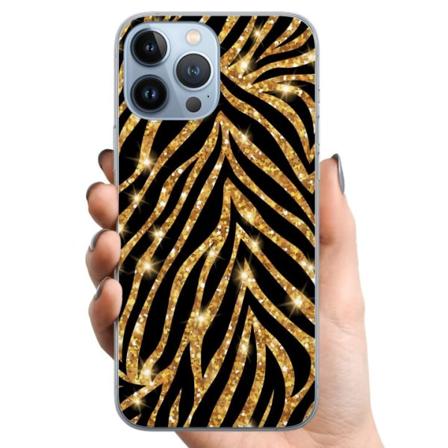 Apple iPhone 13 Pro Max TPU Mobildeksel Gull & Glitter