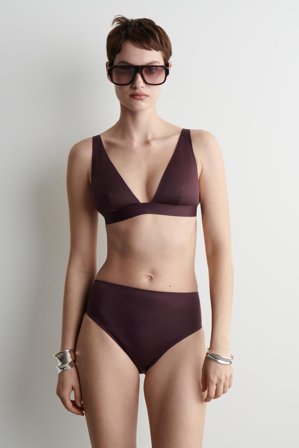 COS Women's Bikinitopp I Neopren in Röd