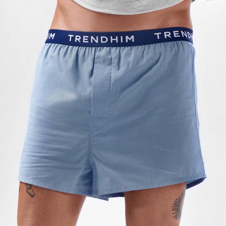 AirFeel | Navy & Light Blue Loose-fit Cotton Boxers for Men - Woven Boxers