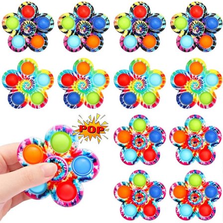 Pop Fidget Spinner, Push Bubble Spinner Enkla Fidget Popper -spinnerit stressin lievitykseen, Fidget-lelu painettavalla kuplalla aikuisille lapsille (