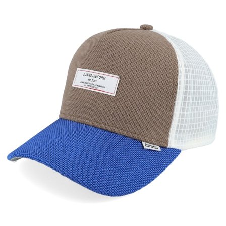 Djinns - Brown - trucker - Cap - Hft Cap Tech Mix Multi Blue A-Frame Trucker - Hatstore