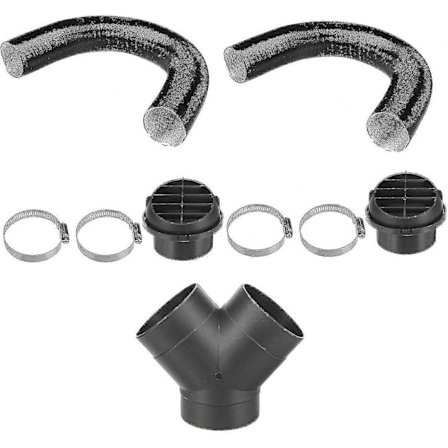 Bilvarmeblæserør, Luftparkeringsvarmerkanal, 75 mm varmeblæserør, automatisk bilvarmeblæserør, bil automatisk varmerør, Y/t-formet T-stykke