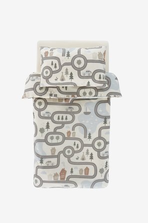 Jotex - Mini Sengesett Og Laken Sprinkelseng - Økologisk Multi - ALVIN - Kjøp Sengesett til barn hos Jotex