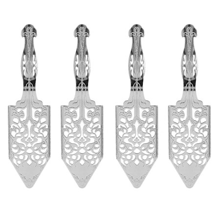 4 Absint-skjeer, Rustfritt Stål Absint-cocktail Skje Sett Gotisk Absint Font