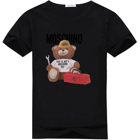 Fancesca Dam Moschino grafisk logotyp printed toppar med rund hals XL