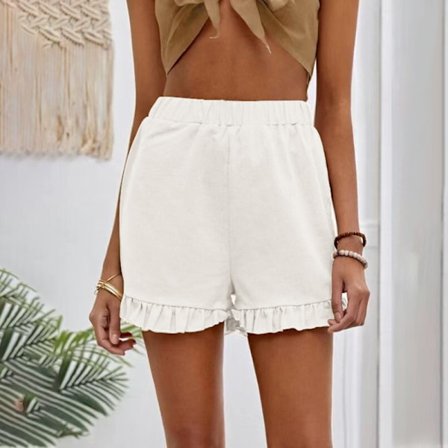 Strandshorts for kvinner Elastisk midje Short Hot Pants.