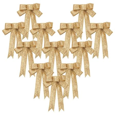 Joulunauhat, 12 kpl Kulta Glitter Jouset Joulukuusi Koristeet Sopii DIY H juhliin Sein P yt Kotilahja Koristeluun