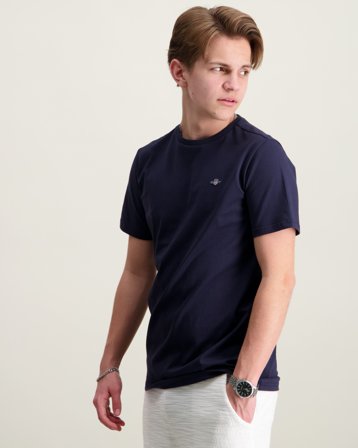 GANT Shield SS T-Shirt Blå T-shirts Kille - Kids Brand Store