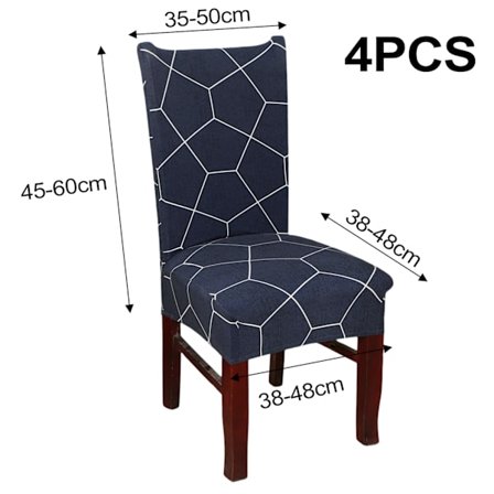 Stolsöverdrag för matsal, 4-pack, mjuka stretchiga köksstolsöverdrag, skydd, 4-pack