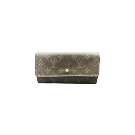 Louis Vuitton Vintage, Pre-owned Wallet Large Monogram Canvas Bruin, unisex, Maat:ONE Size