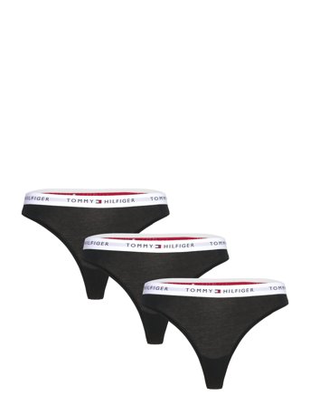 Tommy Hilfiger 3 Pack Thong - Black - M