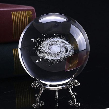 2 tuuman aurinkokunnan kristallipallo jalustalla koristeellinen planeettapallo 3d sisäpuoli