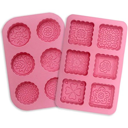 Monipuoliset neliönmuotoiset saippuamuotit, täydelliset lotionbaareille, tarttumaton pinta varmistaa helpon irrotuksen, joustavat ja kestävät, 